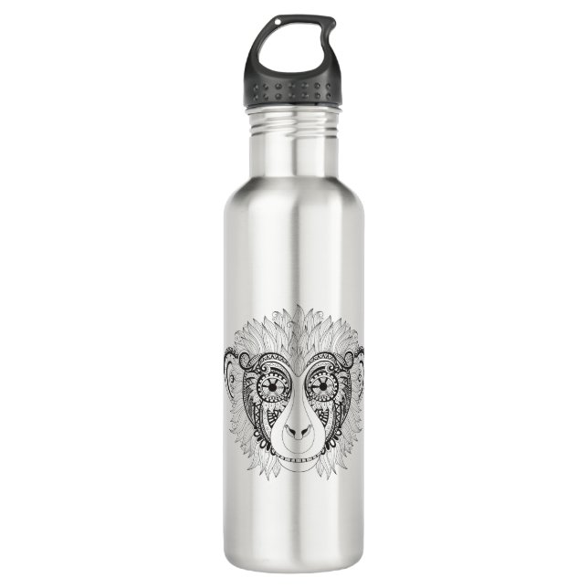 Bouteille D'eau En Acier Inoxydable Singe inspiré (Devant)