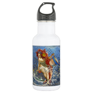 Bouteille D'eau En Acier Inoxydable Sirène gothique bleu Aquarius Art