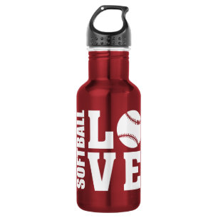Bouteille D'eau En Acier Inoxydable Softball Love