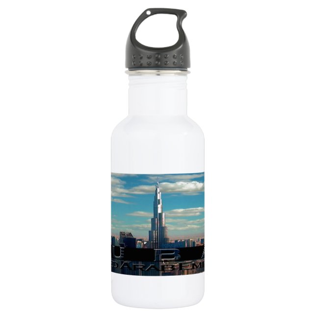 Bouteille D'eau En Acier Inoxydable Souvenir de Dubaï UAE (Devant)