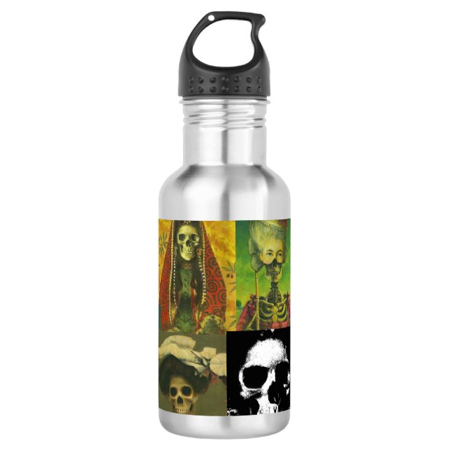 Bouteille D'eau En Acier Inoxydable Squelettes gothiques (Devant)