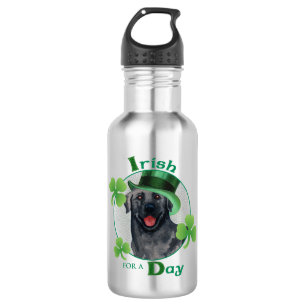Bouteille D'eau En Acier Inoxydable St. Patrick's Day Black Lab