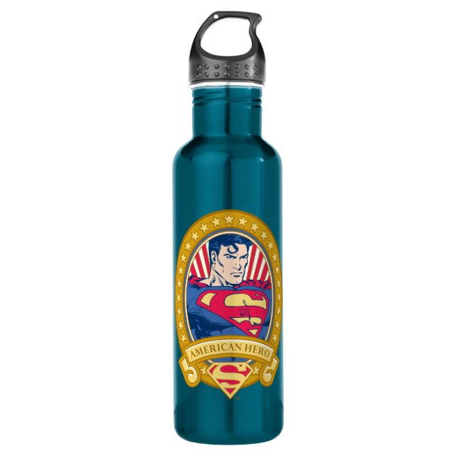 Bouteille D'eau En Acier Inoxydable Superman American Hero (Devant)