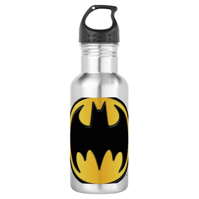 Bouteille D'eau En Acier Inoxydable Symbole Batman | Logo rond classique (Devant)