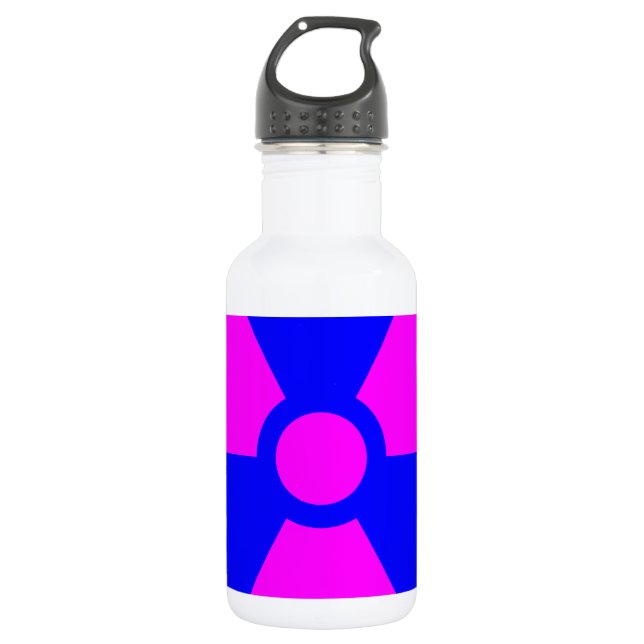 Bouteille D'eau En Acier Inoxydable Symbole d'avertissement de rayonnement (Devant)