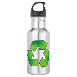 Bouteille D'eau En Acier Inoxydable Symbole de recyclage