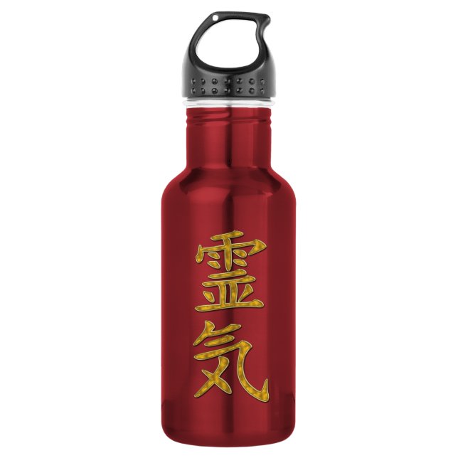 BOUTEILLE D'EAU EN ACIER INOXYDABLE SYMBOLE REIKI (Devant)
