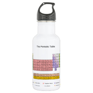 Bouteille D'eau En Acier Inoxydable Tableau périodique