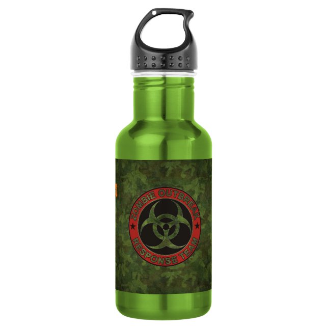 Bouteille D'eau En Acier Inoxydable Tactique de réponse zombie (Devant)