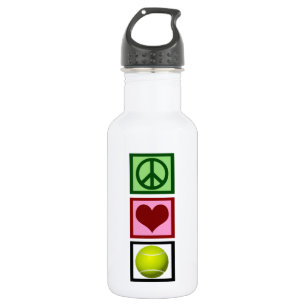 Bouteille D'eau En Acier Inoxydable Tennis d'amour de paix