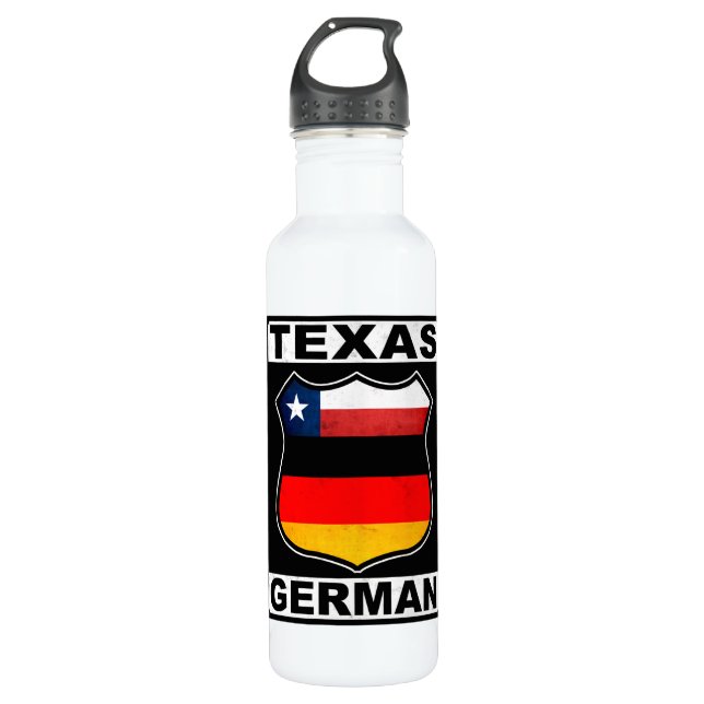 Bouteille D'eau En Acier Inoxydable Texas German American (Devant)