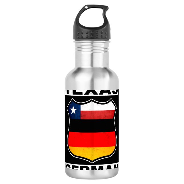 Bouteille D'eau En Acier Inoxydable Texas German American (Devant)