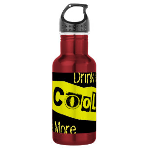 Bouteille d'eau en acier inoxydable Texte Buvez pl
