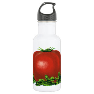 Bouteille D'eau En Acier Inoxydable Tomate Rouge Mûr Vintage, Légumes et Fruits