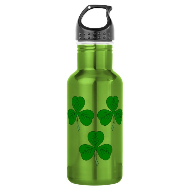Bouteille D'eau En Acier Inoxydable Trois Shamrocks (Devant)