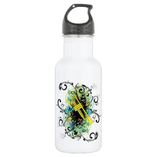 Bouteille D'eau En Acier Inoxydable Trumpet Grunge Swirl