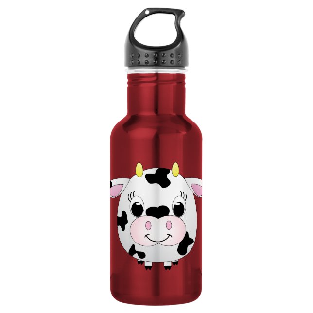 Bouteille D'eau En Acier Inoxydable Vache mignonne (Devant)