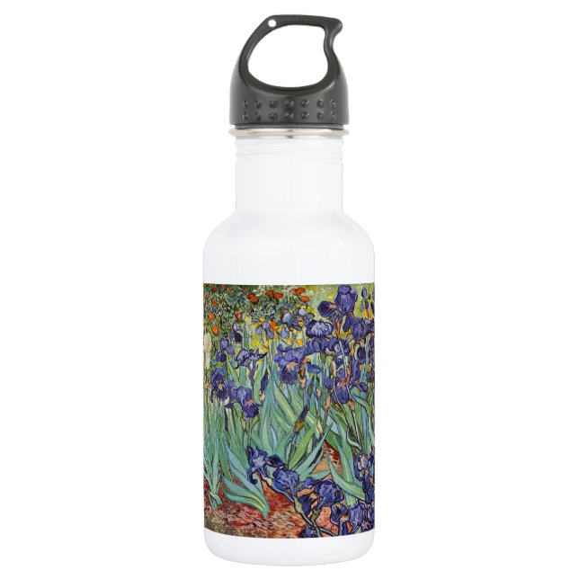 Bouteille D'eau En Acier Inoxydable Van Gogh Irises Peinture impressionniste (Devant)