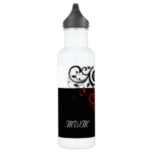 Bouteille D'eau En Acier Inoxydable Vins Tourbillonnant noirs et rouges