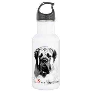 Bouteille D'eau En Acier Inoxydable Visage heureux de mastiff