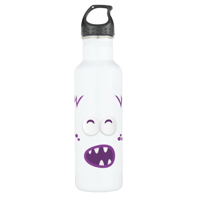 Bouteille D'eau En Acier Inoxydable Visage pourpre du monstre (Devant)