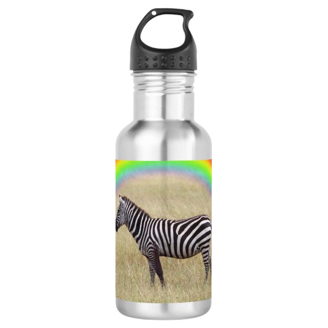 Bouteille D'eau En Acier Inoxydable Zèbre (Devant)