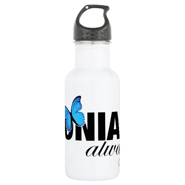 Bouteille D'eau En Acier Inoxydable Zonien toujours avec papillon (Devant)