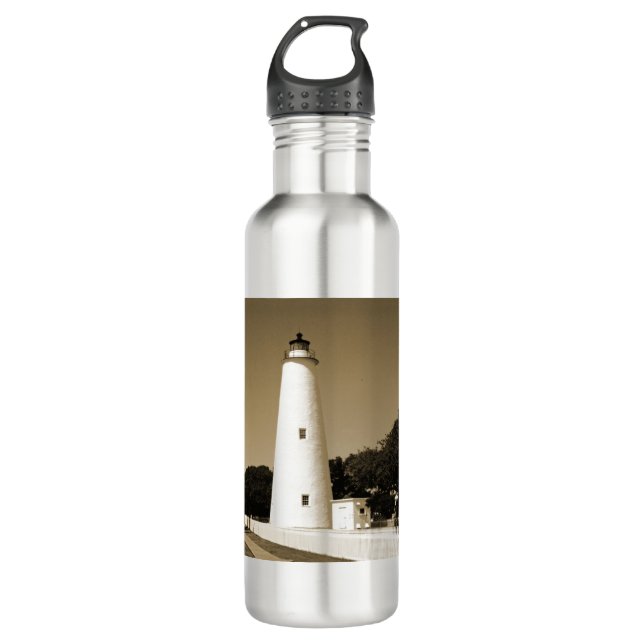 Bouteille d'eau en aluminium du phare d'Ocracoke (Devant)
