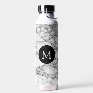 Bouteille d'eau en faux marbre Personnaliser Lettr
