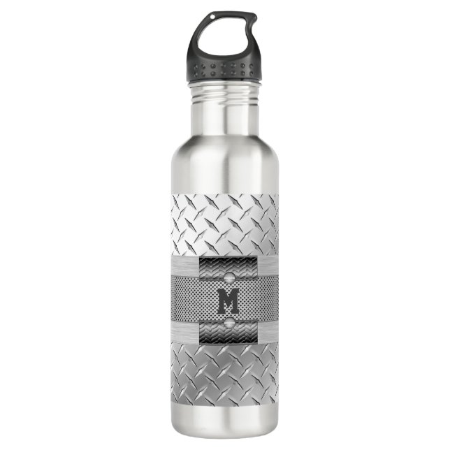 Bouteille d'eau en métal et acier (Devant)