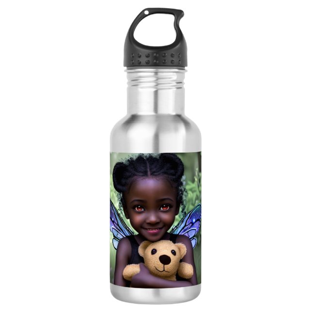 Bouteille D'eau Enchanted Fairy Girl et Teddy Bear (Devant)