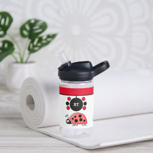 Bouteille D'eau Enfants ladybugs ajouter initiales étoiles rouge C