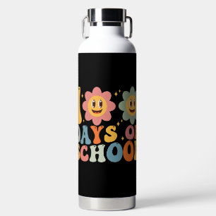 Bouteille D'eau Enseignant Enfants Rétro Groovy 100 Jours D'école