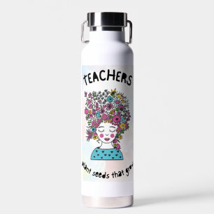 Bouteille D'eau Enseignants Plante Graines Enseignant Merci Cadeau