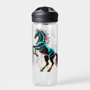 Bouteille D'eau Enseigne au néon Cheval Style Rétro Glitch