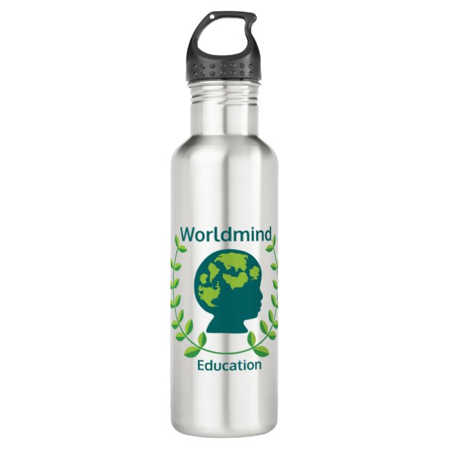 Bouteille D'eau Entraînement éducatif mondial (Devant)