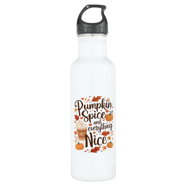 Bouteille D'eau Épice citrouille Et Tout Nice Drôle Essentiel (Devant)