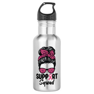 Bouteille D'eau Équipe de soutien Nœud décoiffé Guerrière rose Can