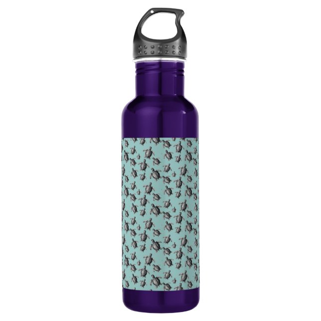 Bouteille D'eau Équipe de tortues de mer (Devant)