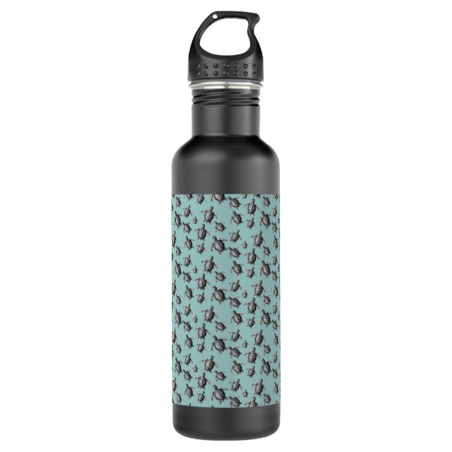 Bouteille D'eau Équipe de tortues de mer (Devant)