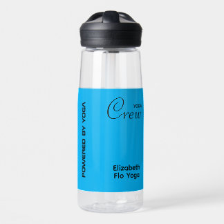 Bouteille D'eau Équipe de yoga en impression personnalisée bleu az