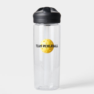 Bouteille D'eau ÉQUIPE PICKLEBALL Sports Jaune Ball Amusant