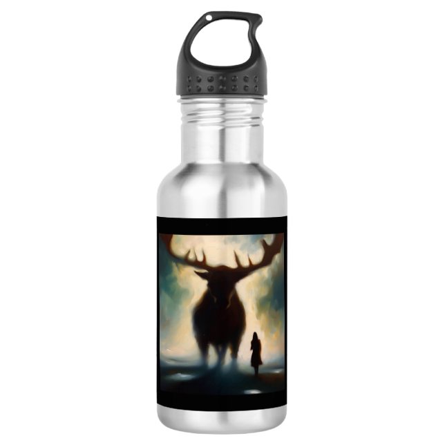 Bouteille D'eau Esprit Animal Moose 2 (Devant)