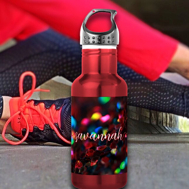 Bouteille D'eau Étincelle rouge foncé (Créateur téléchargé)