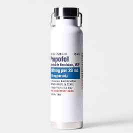 Bouteille D'eau Étiquette drôle de Propofol médical