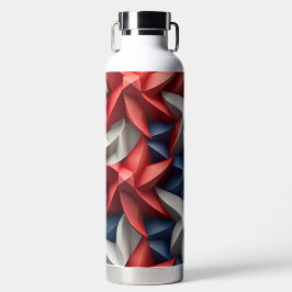 BOUTEILLE D'EAU ÉTOILES BLEUES ROUGES PATRIOTIQUES