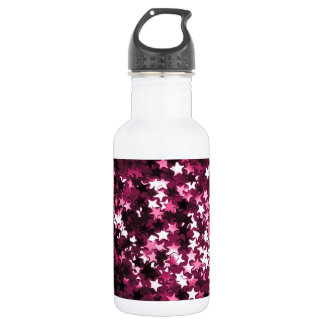 Bouteille D'eau Étoiles scintillantes roses