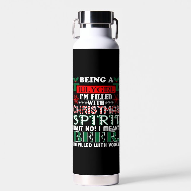 Bouteille D'eau Être Juillet Fille Rempli Noël Spirit Bière (Avant)