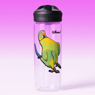 Bouteille D'eau Excitant Perroquet indien Ringneck Vert Jaune