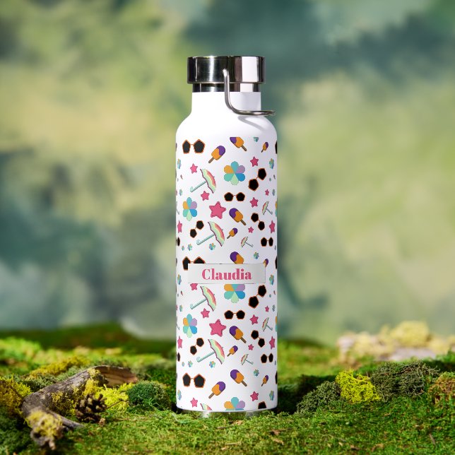Bouteille D'eau Exotic Hawaii Motif de mode personnalisé (Extérieur)